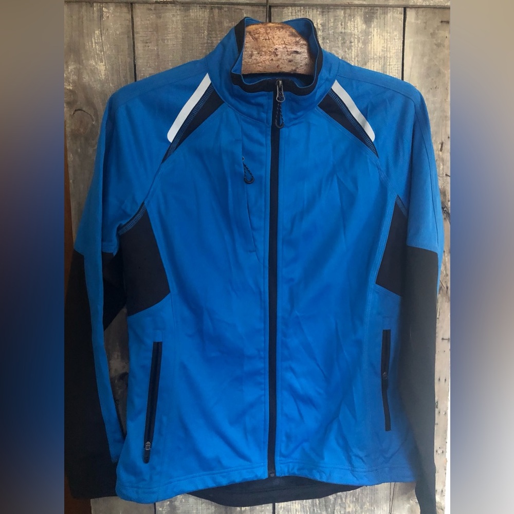Elevate Sport Athletic Zip Jacket, Turquoise & Black, New Condition